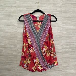 Status by Chenault Women's Sleeveless Floral Top